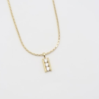 3 taşlı minimal kolye