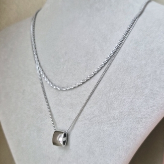 2'Li Silver Kolye 