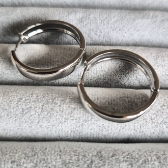 Silver Klasik Halka Küpe