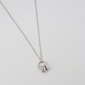Silver Minimaş Halka Detaylı Kolye