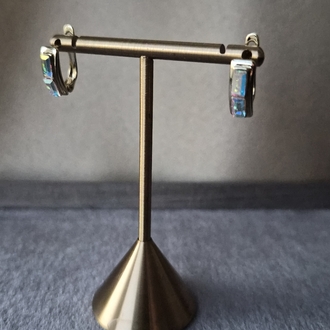 Swarovski Taşlı Minimal Küpe