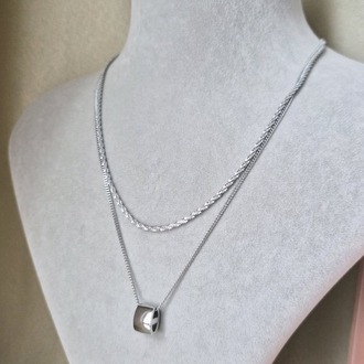 2'Li Silver Kolye 