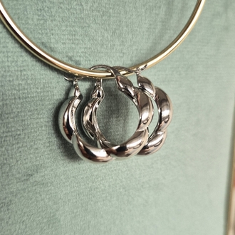 Silver Halka Küpe