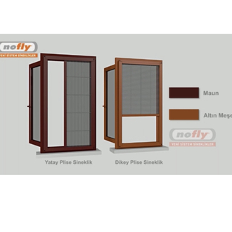 Nofly çiftli çalışır en 180-230* boy 180-220 boyalı renkli Sineklik