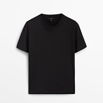 Masssimo Dutti Basic Siyah T-shirt