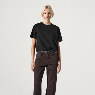 Masssimo Dutti Basic Siyah T-shirt