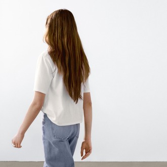 Massimo Dutti Basic Beyaz T-shirt