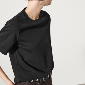 Masssimo Dutti Basic Siyah T-shirt
