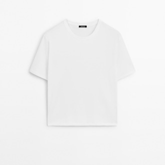 Massimo Dutti Basic Beyaz T-shirt