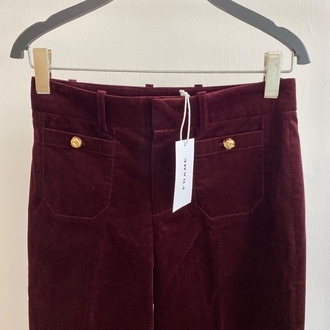 Frame Bordo Kadife Pantolon