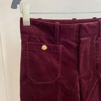 Frame Bordo Kadife Pantolon