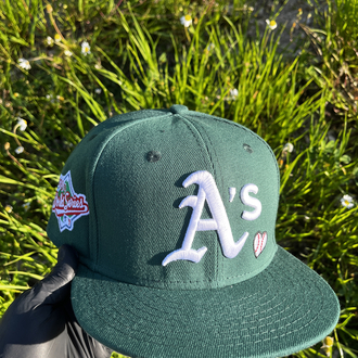 Oakland Athletics Team Heart Fitted Cap
