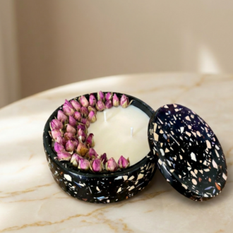 Midnight Rose Terrazzo Candle