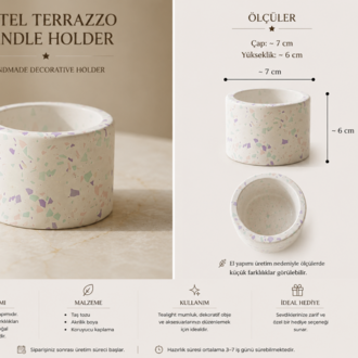 Pastel Terrazzo Candle Holder