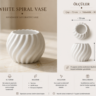 White Spiral Vase