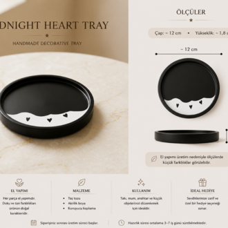 Midnight Heart Tray