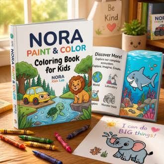 NoraPaint Çizim & Boyama Kitabı (PDF Dijital Baskı)