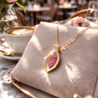 Pink Vein Necklase
