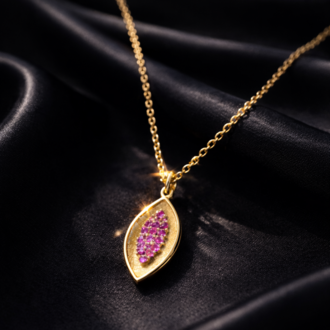 Pink Vein Necklase