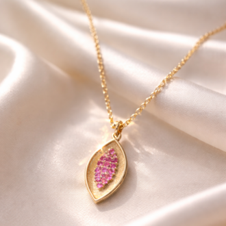Pink Vein Necklase