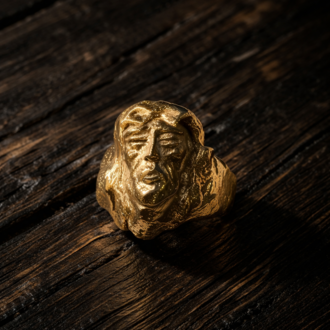 Sculpted Face Ring