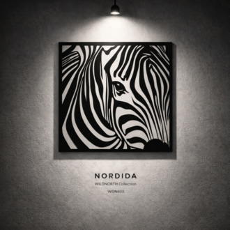 NORDIDA Zebra Metal Duvar Tablosu 70x70 cm – WILDNORTH Collection | WDN603