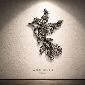 WILDNORTH WND604 Mandala Kuş Metal Duvar Dekoru – 70x50 cm