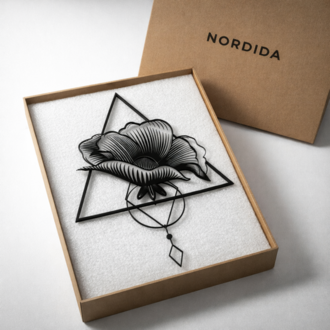 NORDIDA Geometrik Açelya Metal Duvar Tablosu – Northline Collection | NLN403 | 90x116 cm