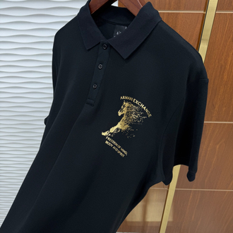 Armani Exchange Gold Logo İthal Siyah Tişört