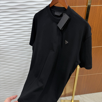 Prada Küçük Logo İthal Siyah Tişört