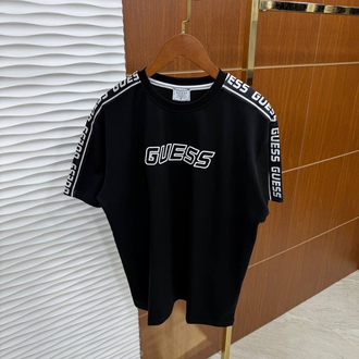Guess Omuz Detaylı Siyah İthal Tişört