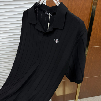 Gant Düz Çizgili Siyah Triko Polo Yaka