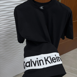 Calvin Klein Bel Baskılı Siyah İthal Tişört