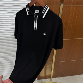 Beymen Club Yaka Çizgili Siyah İthal Triko