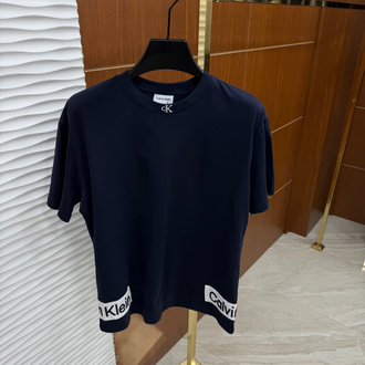 Calvin Klein Bel Baskılı İthal Lacivert Tişört