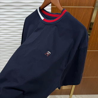 Tommy Plastik Baskı İthal Siyah Tişört