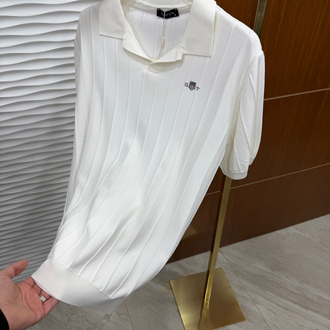 Gant Düz Çizgili Beyaz Triko Polo Yaka