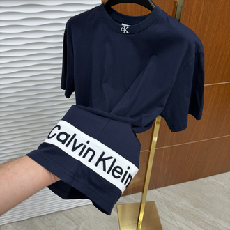 Calvin Klein Bel Baskılı İthal Lacivert Tişört