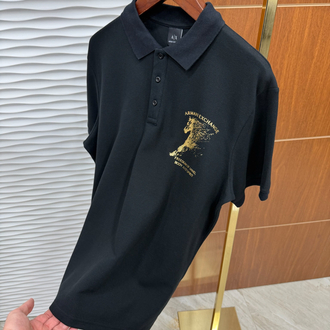 Armani Exchange Gold Logo İthal Siyah Tişört