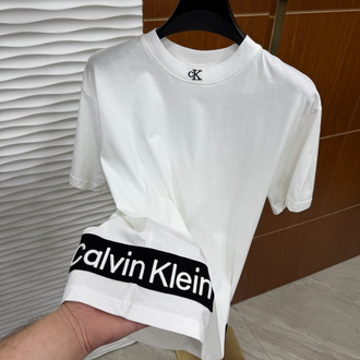 Calvin Klein Bel Baskılı İthal Beyaz Tişört