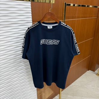 Guess Omuz Detaylı Lacivert İthal Tişört