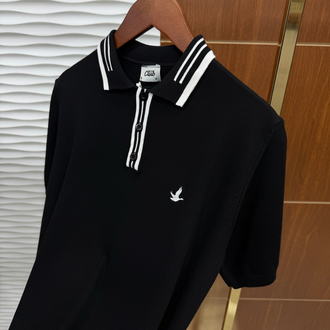 Beymen Club Yaka Çizgili Siyah İthal Triko