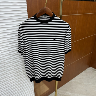 Beymen Club Çizgili Siyah Logo Tişört