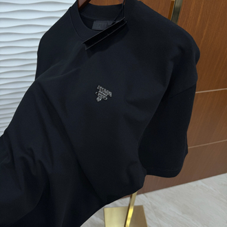 Prada Küçük Logo İthal Siyah Tişört