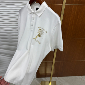 Armani Exchange Gold Logo Beyaz Polo Yaka