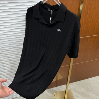 Gant Düz Çizgili Siyah Triko Polo Yaka