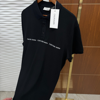 Calvin Klein Şeritli İthal Siyah Polo Yaka