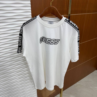 Guess Omuz Detaylı Beyaz İthal Tişört