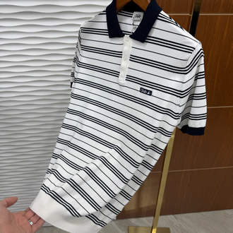 Beymen Club Çizgili Beyaz İthal Tişört