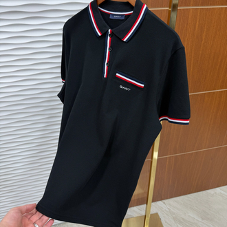 Gant Çizgili Siyah Polo Yaka